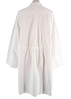 Chloe Drawstring White Cotton Tunic Dress
