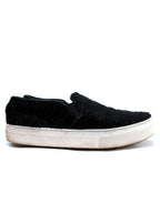 Celine Black Pony Hair Slip On Sneakers
