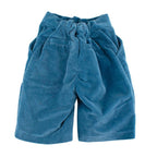 La Coqueta Blue Cotton Felt Trousers