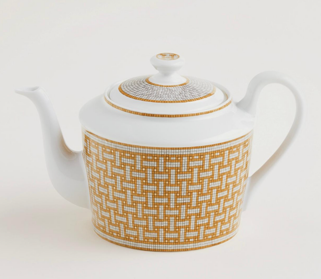 Hermes Mosaique Au 24 Gold Teapot