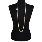 Chanel Faux Pearl Long String Necklace