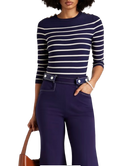 Zimmermann Button Detail Striped Jumper