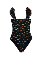 Agua by Agua Bendita Butterfly Embroidered One Piece Bathing Suit