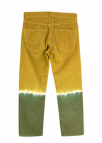 Dior Green and Yellow Tie Dye Corduroy Trousers