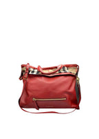 Red Leather/House Check Big Crush Bag