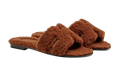 Hermes Cognac Fluffy Oran Sandals