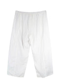 Eileen Fisher White Wide Leg Linen Trousers