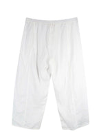Eileen Fisher White Wide Leg Linen Trousers