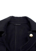 Gucci Black Cape with Floral Embroidery