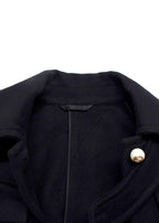 Gucci Black Cape with Floral Embroidery