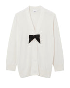 Burberry White  Bow and Pearl Detail Cardigan