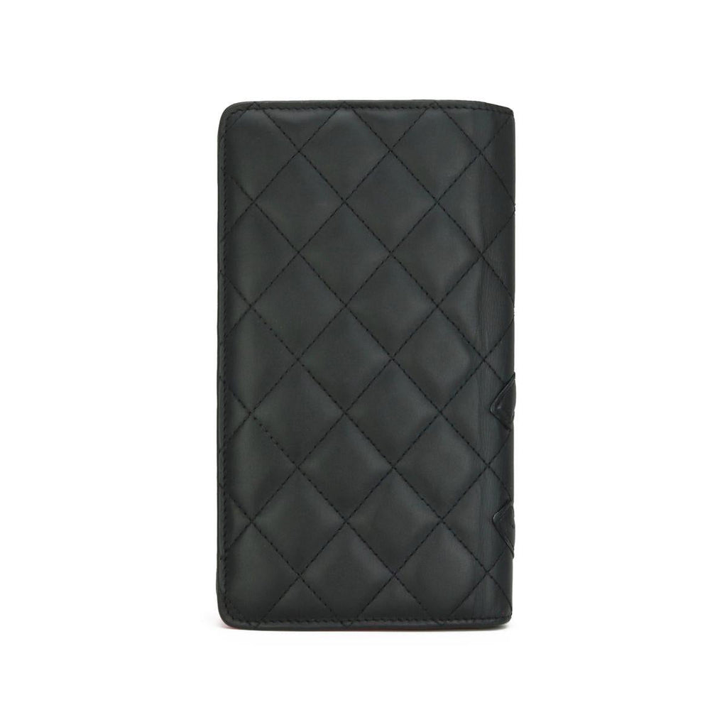 Chanel Black Cambon Long Flap Wallet