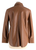 Nanushka Milk Chocolate Brown Faux Leather Shirt/Jacket
