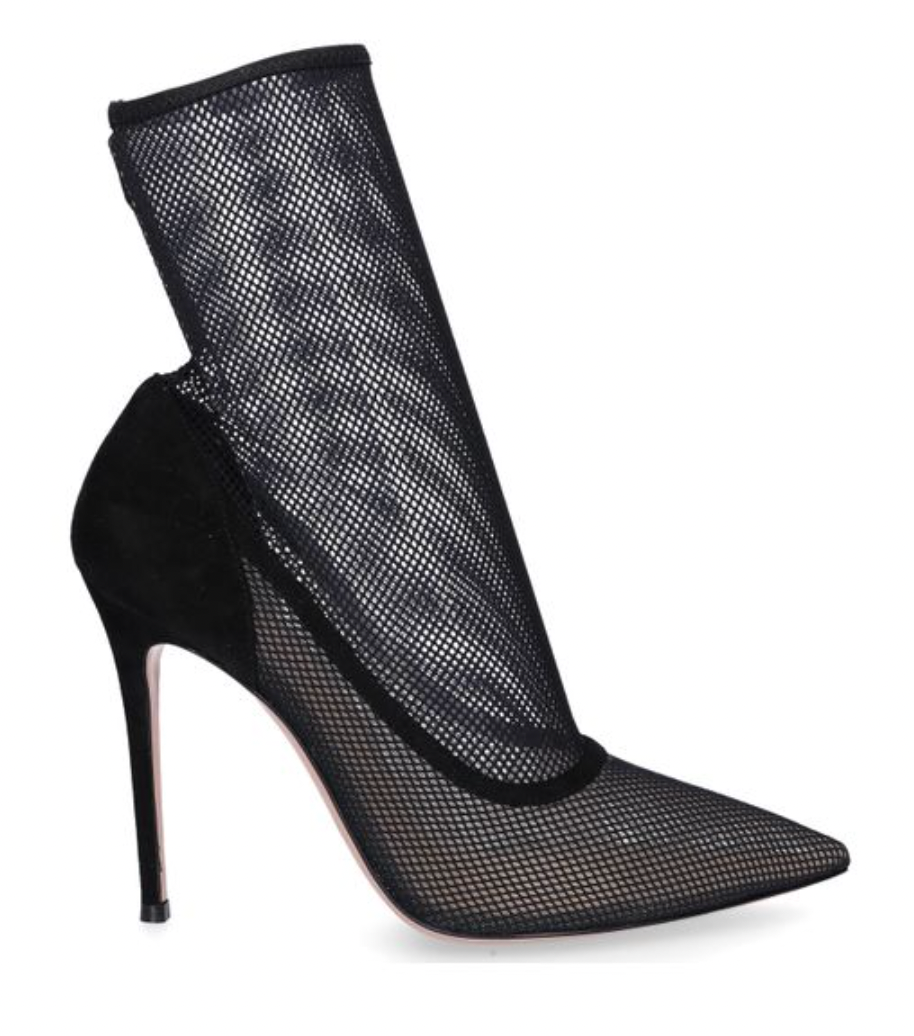 Erin Black Suede & Mesh Booties
