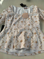 Brock Collection Ivory Floral Print Blouse