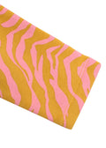 Long Sleeved Orange And Pink Tiger print Dress
