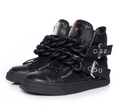 Giuseppe Zanotti Black Double Chain Leather High Top Sneakers