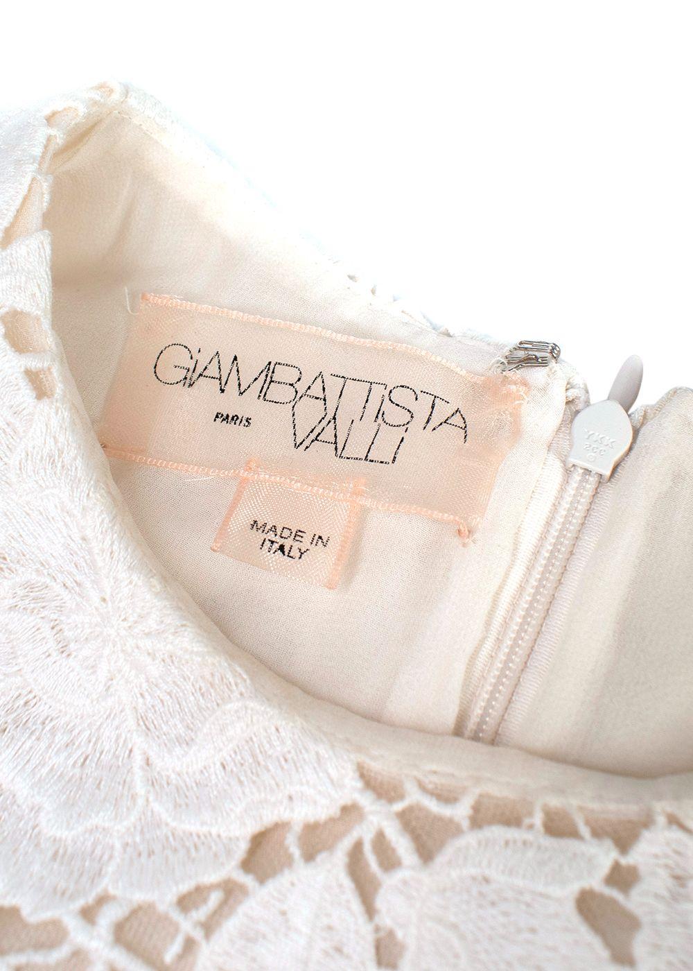 Giambattista Valli white & black lace mini dress