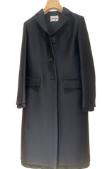 Miu Miu Black Wool  Midi Coat 2025