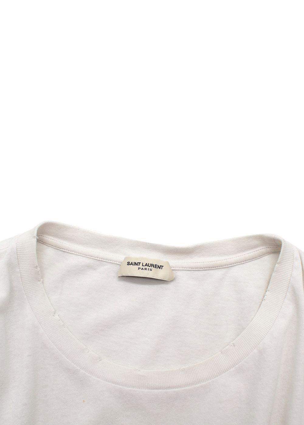 Saint Laurent White Flag League Tee