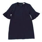 Il Gufo Girls 5Y Navy Ruffle Sleeve Dress