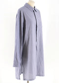 Adam Lippes Blue Houndstooth Check Shirt Dress