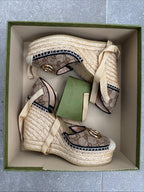 Gucci Beige GG Wedges