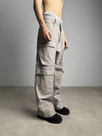 Rick Owens Current Twill Pearl Double Cargo Pants