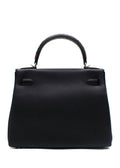 Hermes Limited Edition Kelly 28cm Galop Retourne Au Visit in  Noir Togo Leather with Palladium Hardware