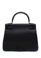 Hermes Limited Edition Kelly 28cm Galop Retourne Au Visit in  Noir Togo Leather with Palladium Hardware