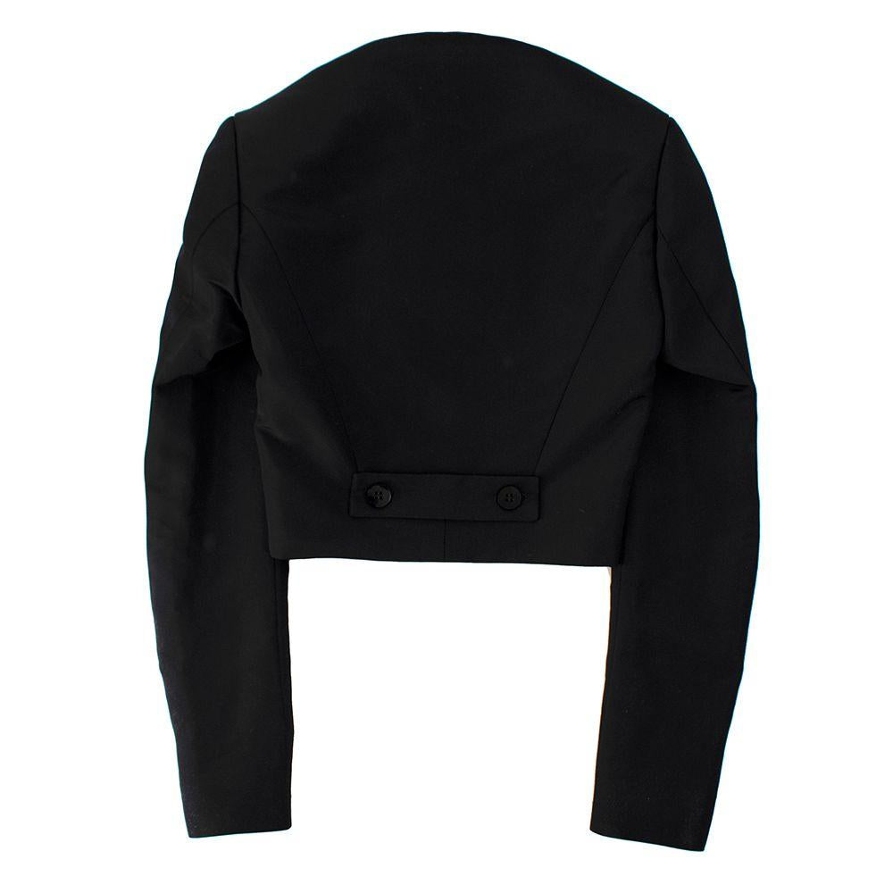 Carolina Herrera Black Cropped Blazer and Maxi Skirt Silk Suit