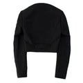 Carolina Herrera Black Cropped Blazer and Maxi Skirt Silk Suit