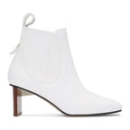 Loewe White Leather Blade Heel Ankle Boots