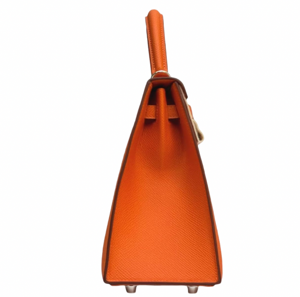 Orange Kelly 25 cm in Epsom Sellier  with Palladium Hardware