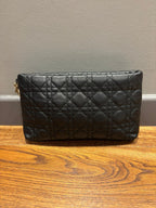 Dior Black Cannage  Leather Pouch