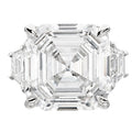 Verde 6ct IGI Certified Lab Grown Asscher Cut Diamond Ring