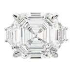 Verde 6ct IGI Certified Lab Grown Asscher Cut Diamond Ring