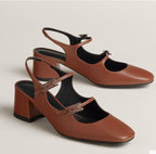 Hermes Tan Jackie Sandals