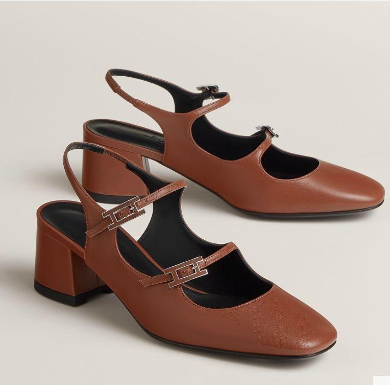 Hermes Tan Jackie Sandals