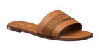 Dior Tan Leather Slides