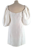 Rebecca de Ravenel Cream Linen First Impressions Mini Dress