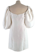Rebecca de Ravenel Cream Linen First Impressions Mini Dress