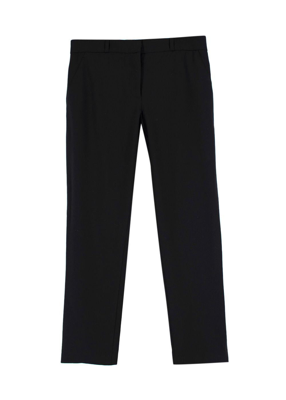 The Row Black Straight Leg Tailored Trousers