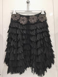 Eric Way Couture Silk Feathers Skirt