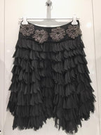 Eric Way Couture Silk Feathers Skirt