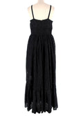 Valentino Black Broderie Anglaise Maxi Dress