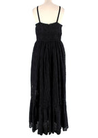 Valentino Black Broderie Anglaise Maxi Dress