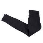 J Brand Alana Black Distressed Fray Hem Skinny Jeans