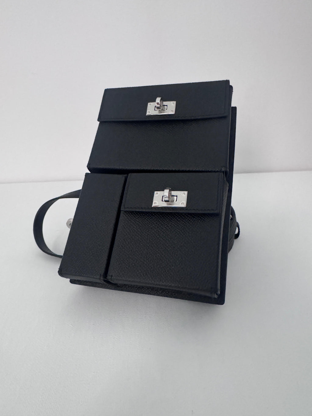 Hermes Limited Edition Black Kelly Multipocket