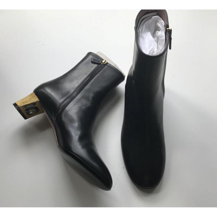 Gucci Black Leather Arielle Ankle Boots